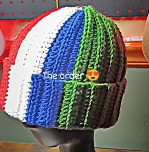 Colorful Striped Knit Beanie